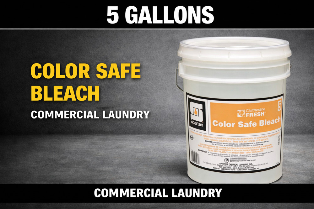 Spartan Color Safe Bleach 5 Gallon Pail Oxygen Laundry Commercial 700505