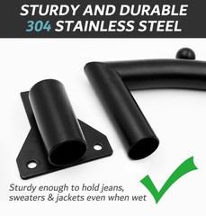 Folding Clothes Hanger Rack Swing Arm Hook Holder Clothing Hanging Garment Dr…