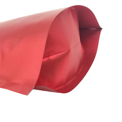 100 Resealable Matte Red Metallic Foil Stand-Up Food Grade Pouches Package Bags