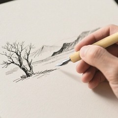 12 Pcs Comic Dip Pen Set with 2 Holders and 10 Nibs Calligraphy Drawing