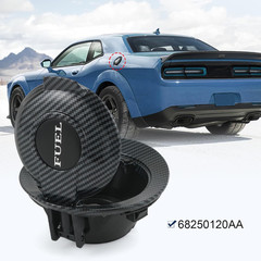 68250120AA Carbon Fiber Fuel Door Cover for Dodge Challenger 2008-2023 Gas Cap