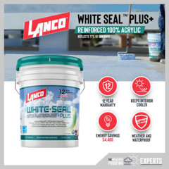 White-Seal plus 1 Gal. 100% Acrylic Elastomeric White Reflective Roof and RV Sea