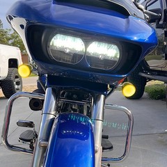 FACAILAHA Smoked Switchback Front LED Turn Signals Light Motorcycle Running