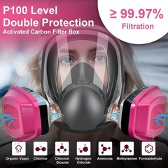 Full Face Gas Mask Painting Spraying Respirator w/Filters for 6800 Facepiece USA