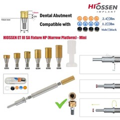 US Locator Abutments Mini Platform 1-6mm for Hiossen/Osstem/Snucone w/ Lab Kit