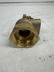 2″ Brass Industrial Fire Hose Nozzle Ball Valve Flat Fan Spray NH/NST Heavy Duty