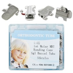 Dental Orthodontic Buccal Tubes Convertible Single Tube MBT 022 1st Molar MIM