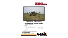 Hagie 204SP Sprayer see S/N in description Spare Parts List Manual PDF USB 1