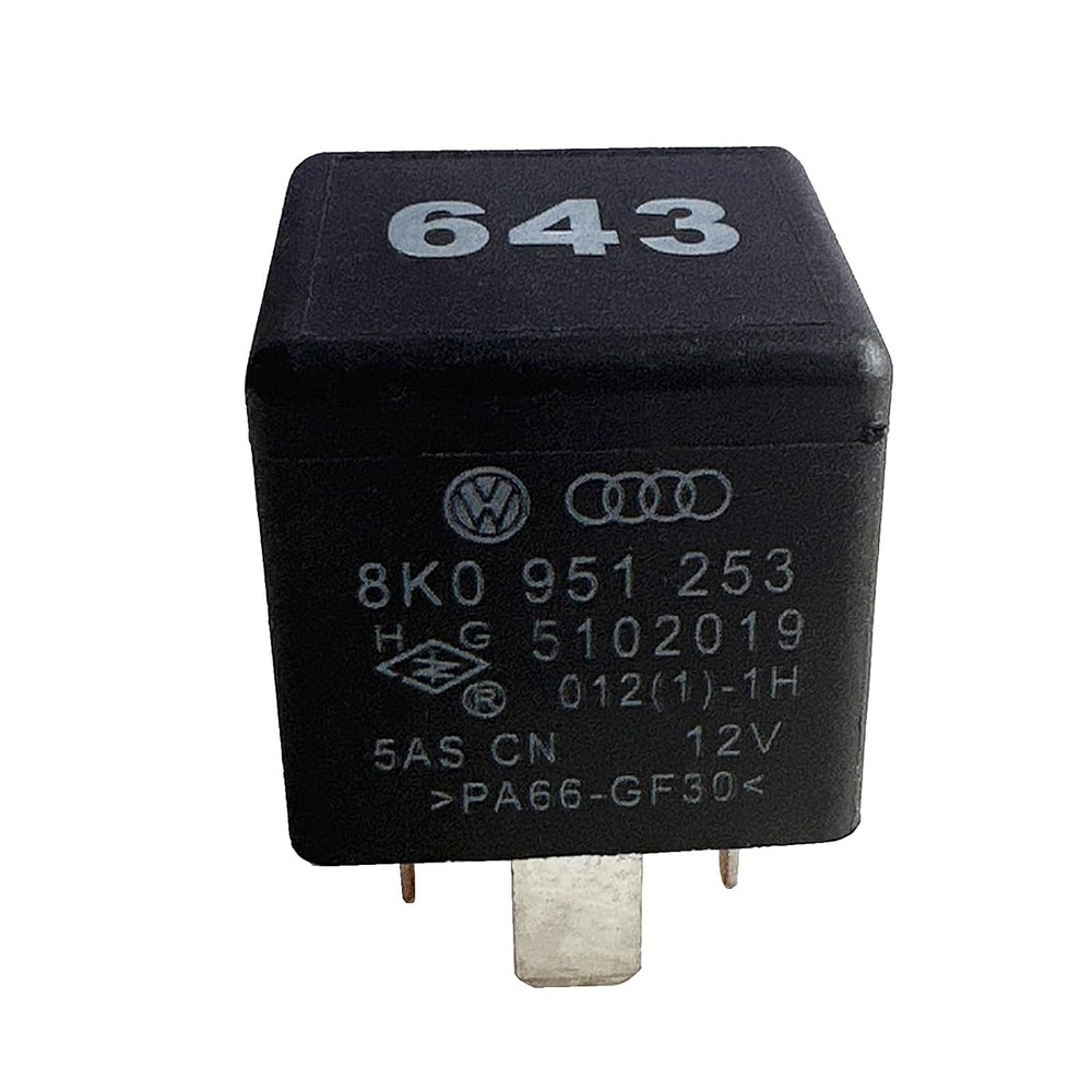 8K0 951 253#643 Automotive Power Relay 12VDC 50A 4-Pin Plug-In