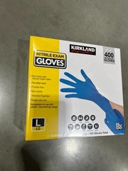 Kirkland Signature Nitrile Exam Gloves – 400 PCS -Size: Large , Medium , Small