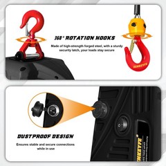 Electric Portable Hoist Winch 1100LBS