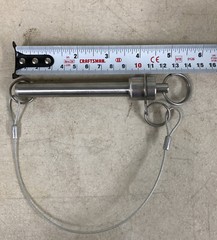 Stainless Steel Quick Release 1/2″ diameter Push/Pull Hitch Pin with Lanyard
