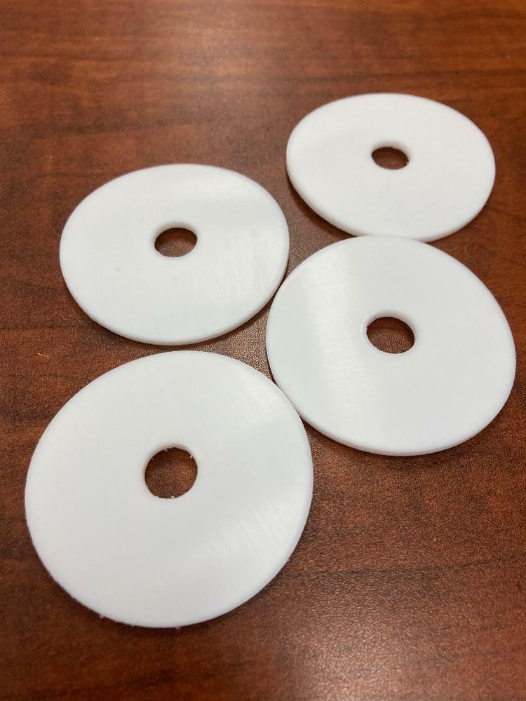 Teflon Washer Spacer 3-1/2″ OD x 1/4″ ID x 1/16″ thick 4 Pack