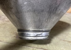 2 Vintage Galvanized Metal Dairy Strainer, Farmhouse Milk Funnel