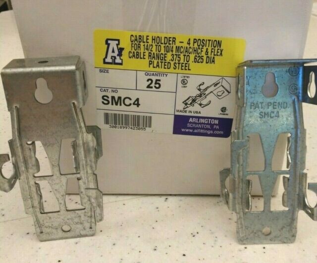  Arlington Industries SMC4 4-position Cable Holder box of 25