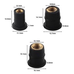Rubberized Brass Nuts Neoprene Well Nuts Various Sizes High Strength Rubber
