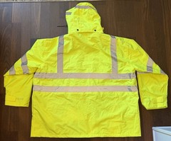 VizLife HV 267 Hi-Vis Yellow/Gray Reflective Hooded Jacket ANSI/ISEA 4XL
