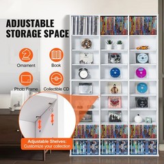 Media Storage Cabinet, 9 – layer DVD Shelf Holds up to 756 CDs, Adjustable CD