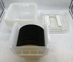 LOT OF 13 200mm Silicon Wafer disks, Gold Exposed Disk for Art, Science, Novelty