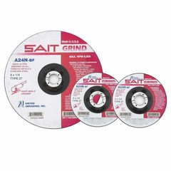 Sait 20078 6″ x 1/4″ x 7/8″ A24N Type 27 Aluminum Oxide Fast Grinding Wheel