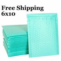 #0 6×10 (6×9)TEAL Poly Bubble Mailer Padded Envelope Shipping Bag 25,50,100,250