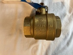 Nibco T-FP600A-LF 2” Threaded Lead Free Ball Valve DZR Brass Body, 250psig