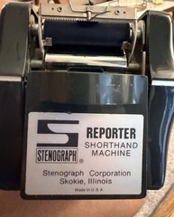 Vintage 1980’s Stenograph Court Reporter Shorthand Machine Case, Paper FREE SHIP