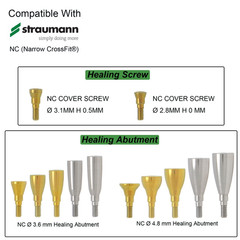 US Dental NC Healing Abutment & Cover Screw Fit Straumann ITI BL/BLT