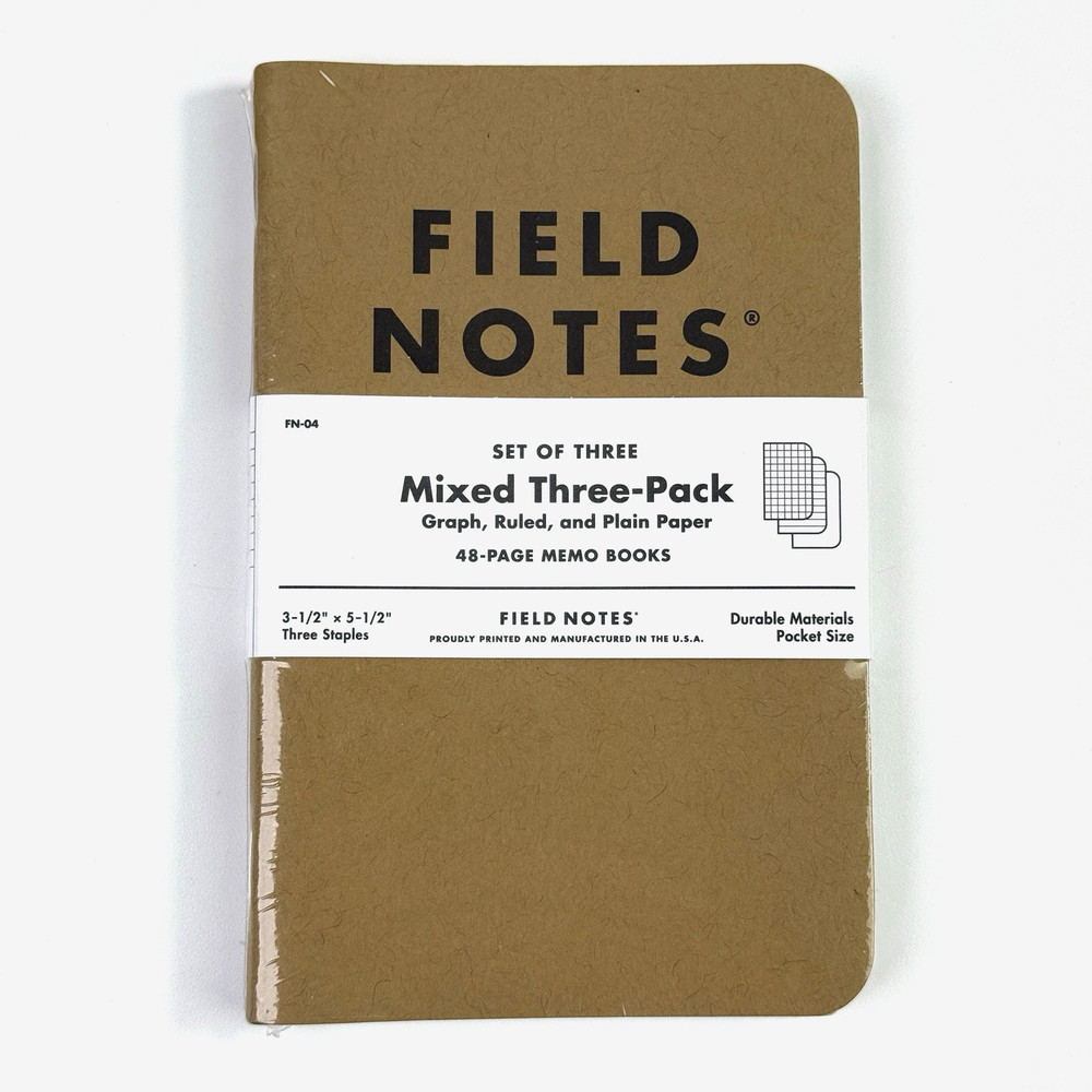 Field Notes Mixed 3-Pack Memo Notebooks Set 48-pages FN-04 NEW Sealed Package
