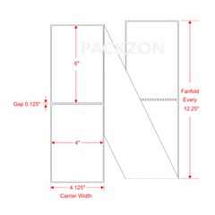2000 4×6 Fanfold Direct Thermal Shipping Labels for Zebra and Rollo Printers