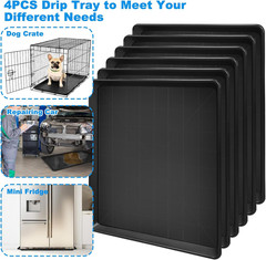 6 Pack Large Auto Oil Drain Pan – 22′ Plastic Oil Catch Pan for Cars & Machinery