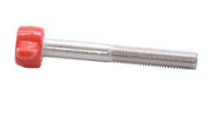 4 Pack – 1/4″- 28 Fine x 2″ Long Thumb Screws / Red Tee Wing / Delrin Head SS