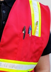 FX Red Safety Vest with 4 Front Pocket Small to 3XL