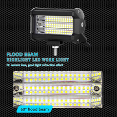 60W Flood Light 5″ LED Work Light For most of vehicle styles Truck Boat Tractor