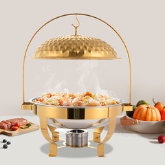 Roll Top Chafing Dish Buffet Set Stainless Steel Chafer Buffet Servers Warmer