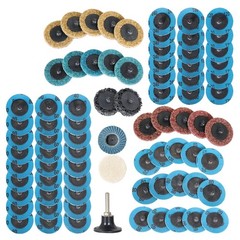 71PCS 2″ Roll Lock Sanding Discs Set W/ 1/4 Holder Die Grinder Quick Change Disc