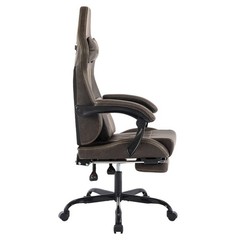 Gaming Chair with Footrest Ergonomic Computer Chair Massage Lumbar Cushion