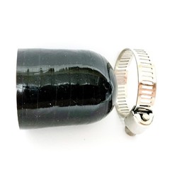 1 Inch 25mm Black 4Ply Reinforced Silicone Bypass Hose Cap End Plug Clamp Kit