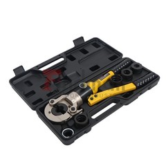 Hydraulic Pipe Cutter Copper Tube Fittings Crimping Tool w/ 1/2 3/4 & 1-inch Jaw