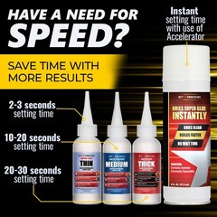 Starbond 2 oz. Thin, Medium, Thick Superglue (CA Glue) and 6 oz. Accelerator Kit