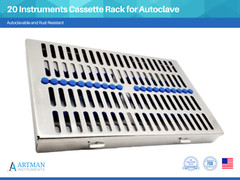 20 Instruments Cassette Rack for Autoclave ARTMAN