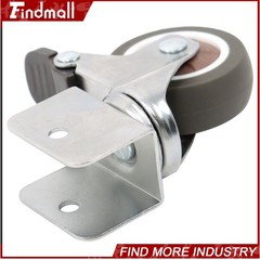 Findmall 4 PCS 2″ U-Bracket Shaped Caster Wheels (2 With Brake & 2 Without)