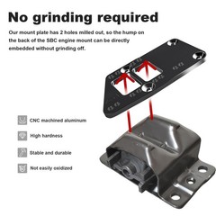 for LS Swap Motor Mounts Adapter Plates for SBC Vehicle to LS Engine LS1 LS2 …