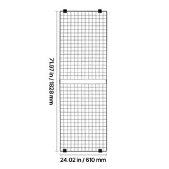 Uimoso Set of 3 Wall Grid Panels 2×6 ft Wire Display Racks in Black Finish
