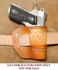 Gary Cs Avenger Left Hand OWB HOLSTER for Colt 1911 Defender 3″ & clones Leather