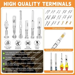 969Pcs Automotive Pin Connectors Kit,28 Types Electrical Terminal Pins Kit..