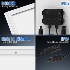 200W 12V 18BB Solar Panel Mono Battery Charge RV PV Home Off-Grid Battery Power