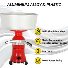 Electric Fresh Milk Cream Separator Centrifugal Metal Degreasing Machine 100L/h