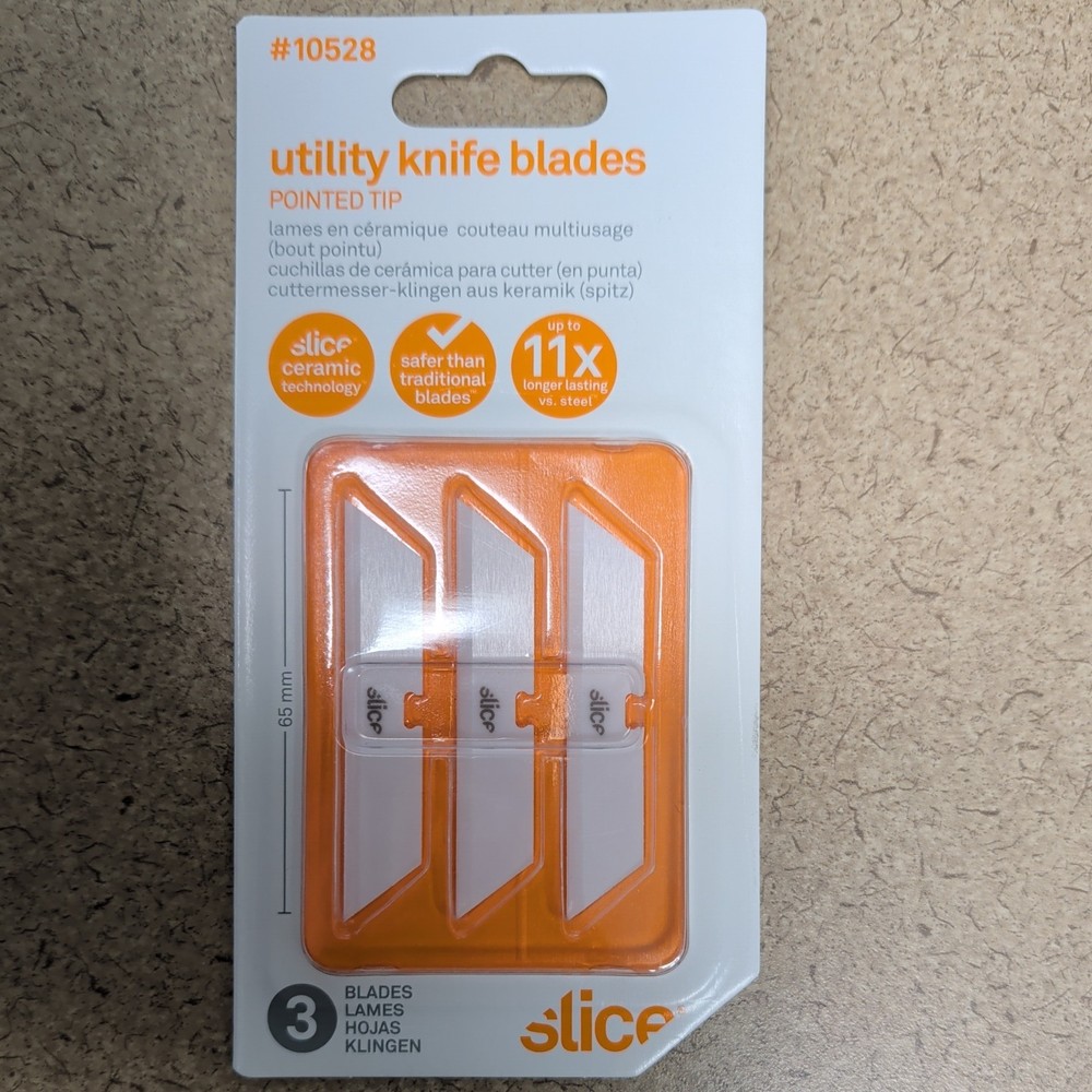 3 Pack Slice 10528 Utility Knife Blades 65mm Blade Length