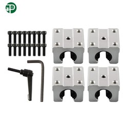 For DIY 2Pcs SBR12-1500mm Linear Shaft Rail,4× SBR12UU Square Type Bearings